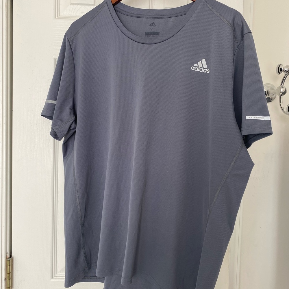 Adidas Men's Charcoal Short Sleeve Climalite Running Tee